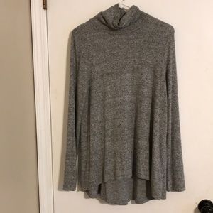 Merona gray turtle neck high low sweater size XL